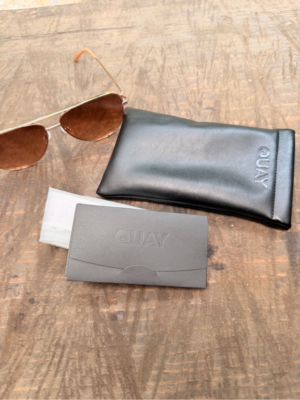 Quay Australia Aviator Sunglasses in Rose Gold - Picture 3 of 3